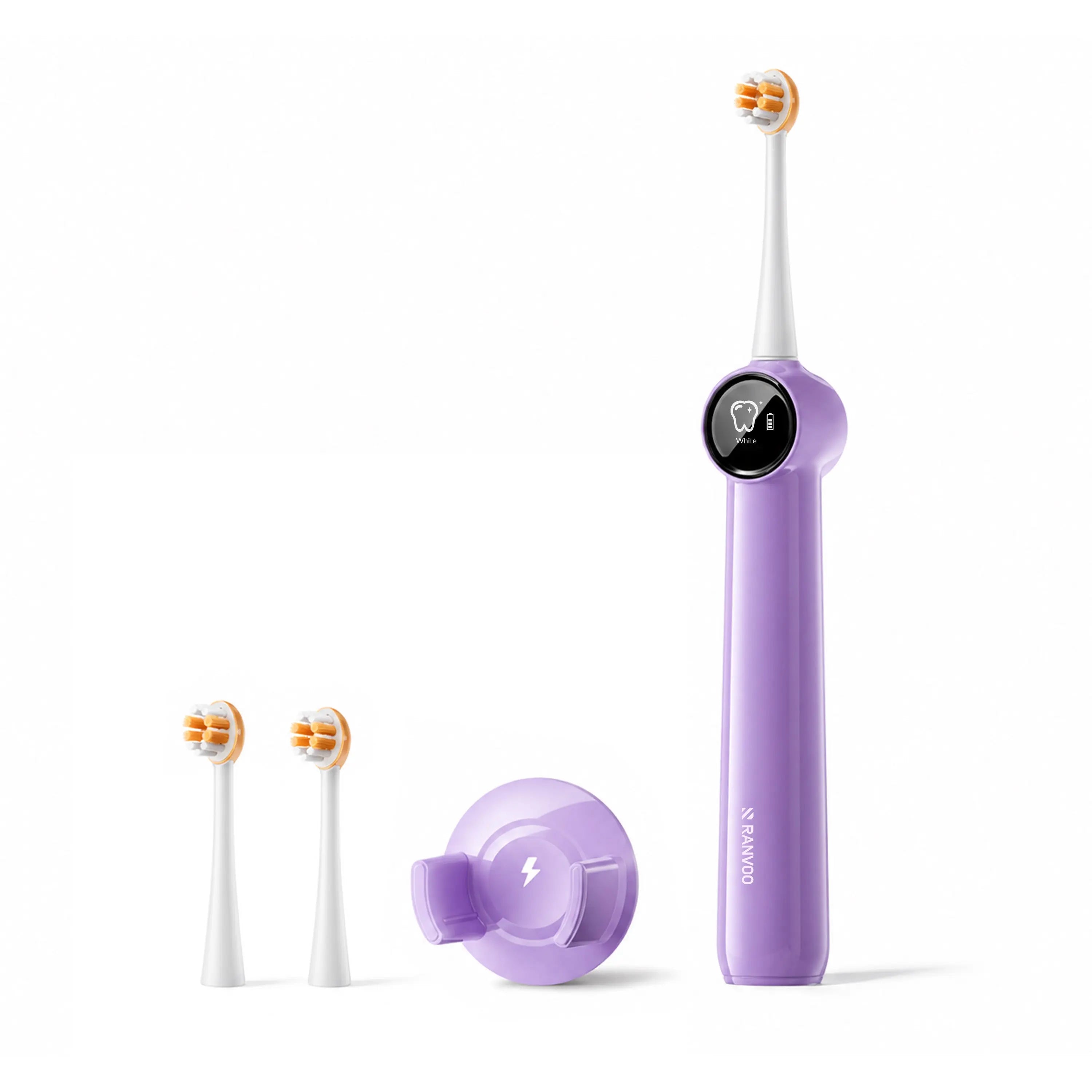 新品未使用RANVOO Air-Jet 電動歯ブラシ パープル ブラシ全種類3本 RANVOO | Pioneer of 2-in-1 Toothbrushes with AirJet™ Technology