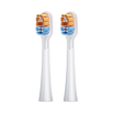 Two white Super Clean brush heads for AirJet X3 electric toothbrush